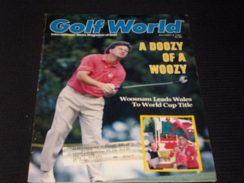1987 DECEMBER 4 GOLF WORLD MAGAZINE - IAN WOOSNAM FRONT COVER - E 5496