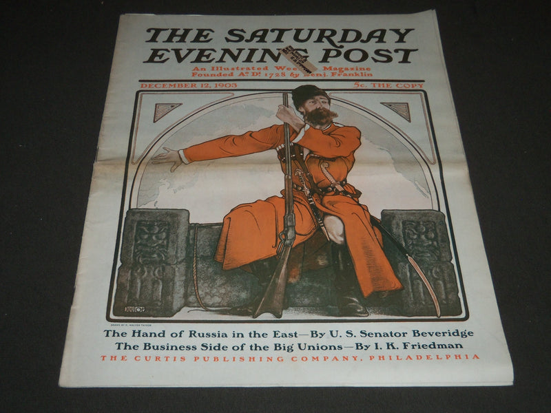 1903 DECEMBER 12 THE SATURDAY EVENING POST MAGAZINE - ILLUSTRATED COVER - SP 715