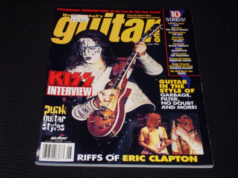 1997 JUNE GUITAR ONE MAGAZINE - KISS FRONT COVER - E 280