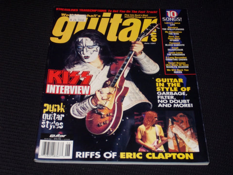 1997 JUNE GUITAR ONE MAGAZINE - KISS FRONT COVER - E 280