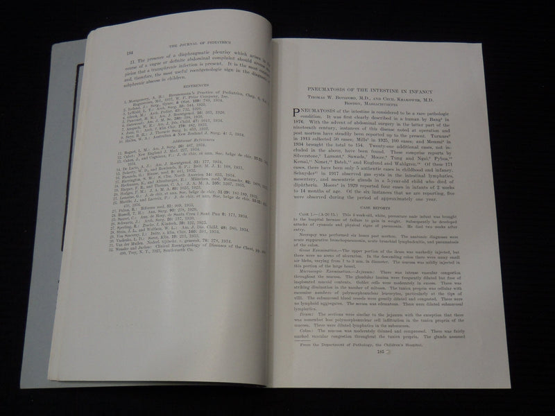 1937-1938 THE JOURNAL OF PEDIATRICS LOT OF 2 ISSUES - K 2627