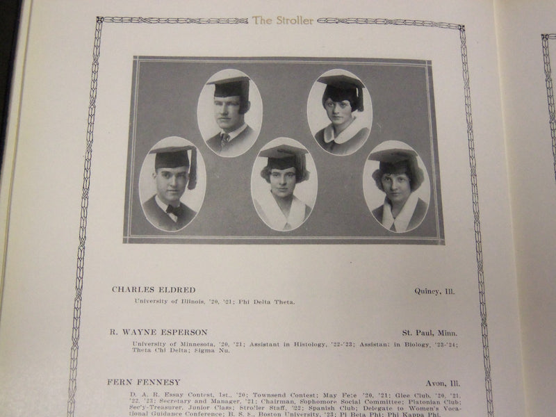 1925 THE STROLLER LOMBARD COLLEGE YEARBOOK - GALESBURG ILLINOIS - PHOTOS- YB 895