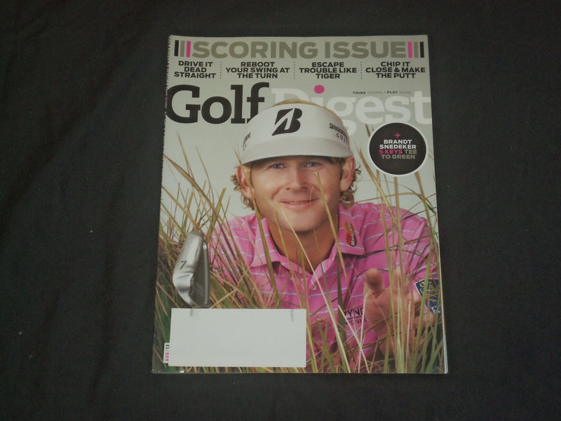 2013 AUGUST GOLF DIGEST MAGAZINE - BRANDT SNEDEKER COVER - B 970