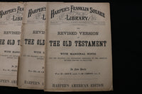 1885 THE OLD TESTAMENT IN 4 PARTS - HARPERS' - SOFTCOVER - K 2418