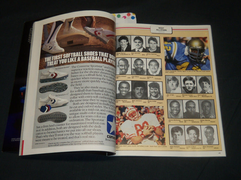 1986 HULA BOWL COLLEGE FOOTBALL PROGRAM - 40TH ANNUAL ALL-AMERICA - J 5548