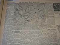 1945 APRIL 1 NEW YORK TIMES NEWSPAPER -ALLIES SWEEP IN REICH ROUT GROWS- NT 7285