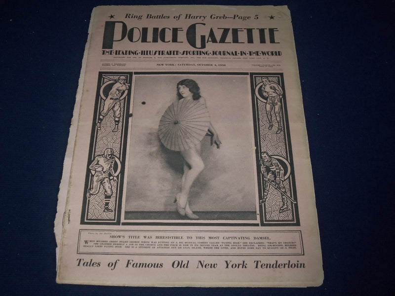1930 OCT 4 NATIONAL POLICE GAZETTE - MILDRED GREEN - MCLARNIN FIGHT - SP 3063
