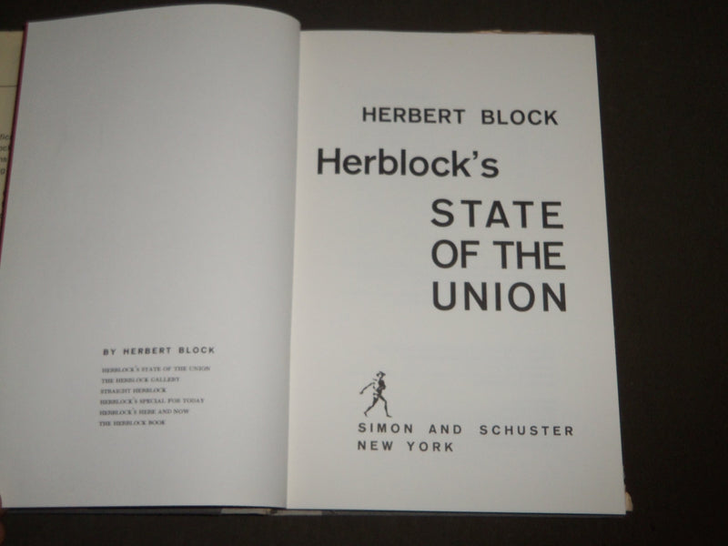 1972 HERBLOCK'S STATE OF THE UNION BY HERBERT BLOCK HARDCOVER BOOK - KD 4724