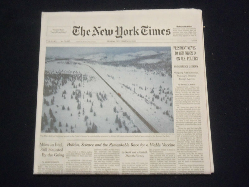 2020 NOVEMBER 22 NEW YORK TIMES-PRESIDENT MOVES TO HEM BIDEN IN ON U.S. POLICIES