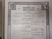 1928 SEPTEMBER 5 THE AMERICAN ARCHITECT MAGAZINE - GREAT PHOTOS & ADS - ST 2966