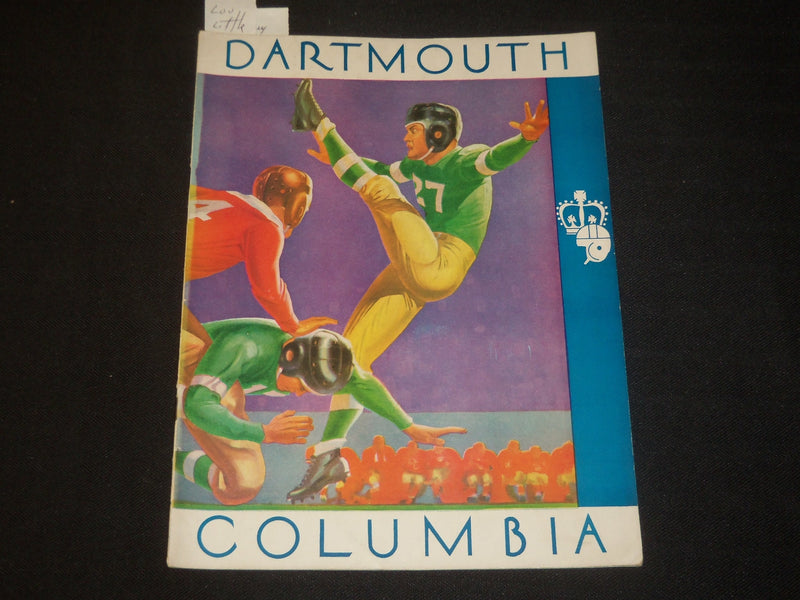 1937 NOVEMBER 20 DARTMOUTH VS. COLUMBIA FOOTBALL PROGRAM - LUCKMAN - J 5508