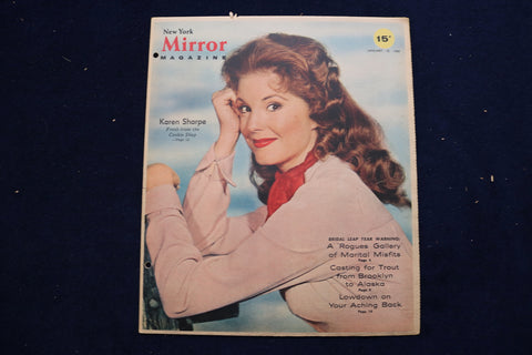 1960 JANUARY 10 NY MIRROR MAGAZINE - KAREN SHARPE COVER - E 22238
