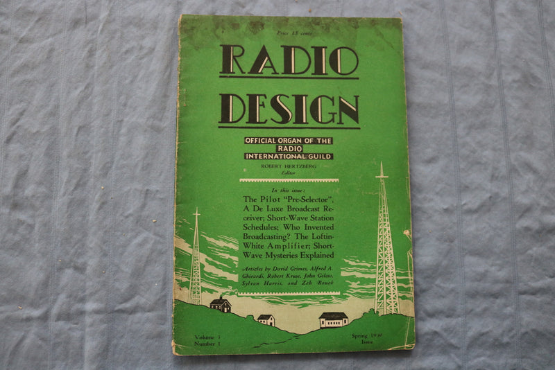 1930 SPRING RADIO DESIGN SOFTCOVER HANDBOOK - PILOT PRE-SELECTOR RECEIVER- K 318