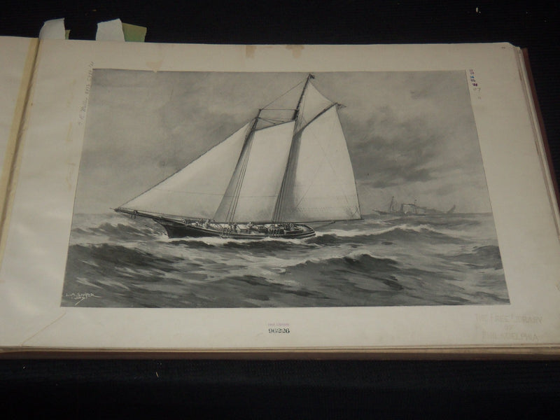 1899 THE CUP RACES FOLIO VOLUME BY L. A. SHAFER - RARE - NICE PHOTOS - Z 259