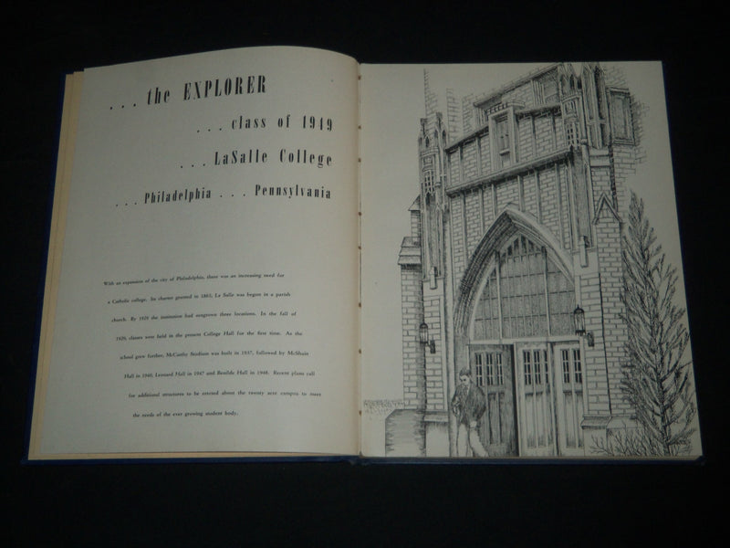 1949 EXPLORER LA SALLE COLLEGE YEARBOOK - PENNSYLVANIA - NICE PHOTOS - YB 1706