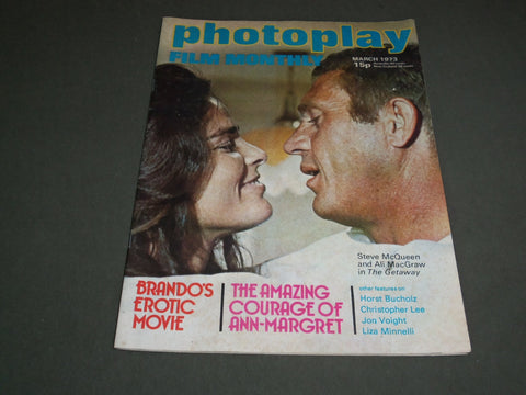 1973 MARCH PHOTOPLAY FILM MONTHLY MAGAZINE- STEVE MCQUEEN & ALI MACGRAW -SP 7580