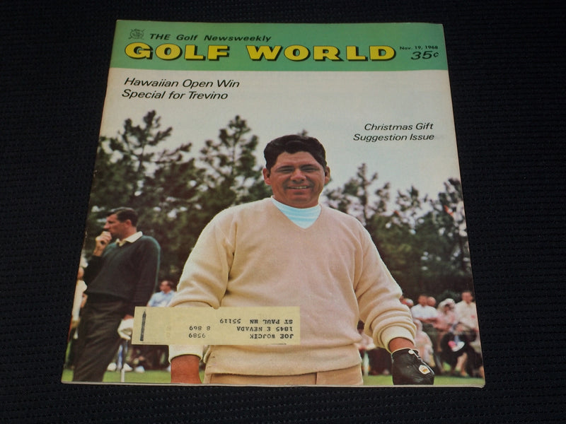 1968 NOVEMBER 19 GOLF WORLD MAGAZINE - LEE TREVINO FRONT COVER - E 6546