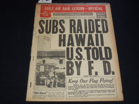 1941 DECEMBER 15 BOSTON AMERICAN NEWSPAPER - SUBS RAIDED HAWAII - NP 2151G