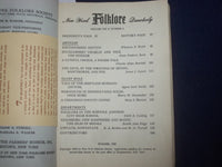 1952 NEW YORK FOLKLORE QUARTERLY - SUMMER & AUTUMN - J 6003