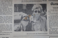 1980 DECEMBER 9 THE EVENING SUN - JOHN LENNON MURDERED - BALTIMORE, MD - NP 9214