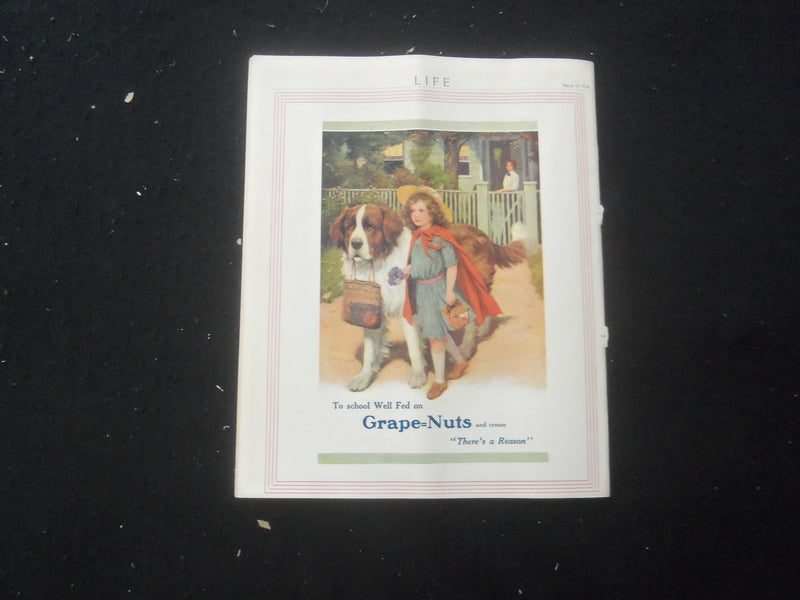 1914 MARCH 19 LIFE MAGAZINE - DEPOSED - L 758Y