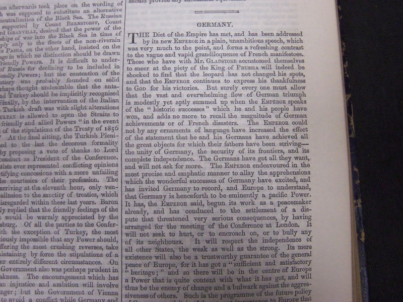 1871 JANUARY-JUNE SATURDAY REVIEW BOUND VOLUME - PUBLISHED IN LONDON - R 1146