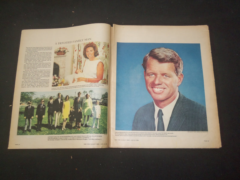 1968 JUNE 16 SUNDAY NEW YORK NEWS COLOROTO MAGAZINE - ROBERT KENNEDY - SP 1520V