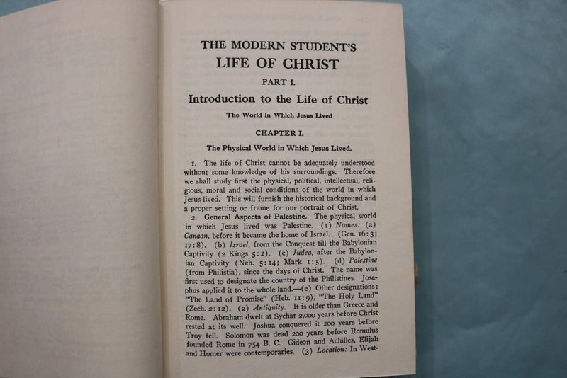 1950's THE MODERN STUDENT'S LIFE OF CHRIST HARDCOVER BOOK BY P. VOLLMER- KD 9636