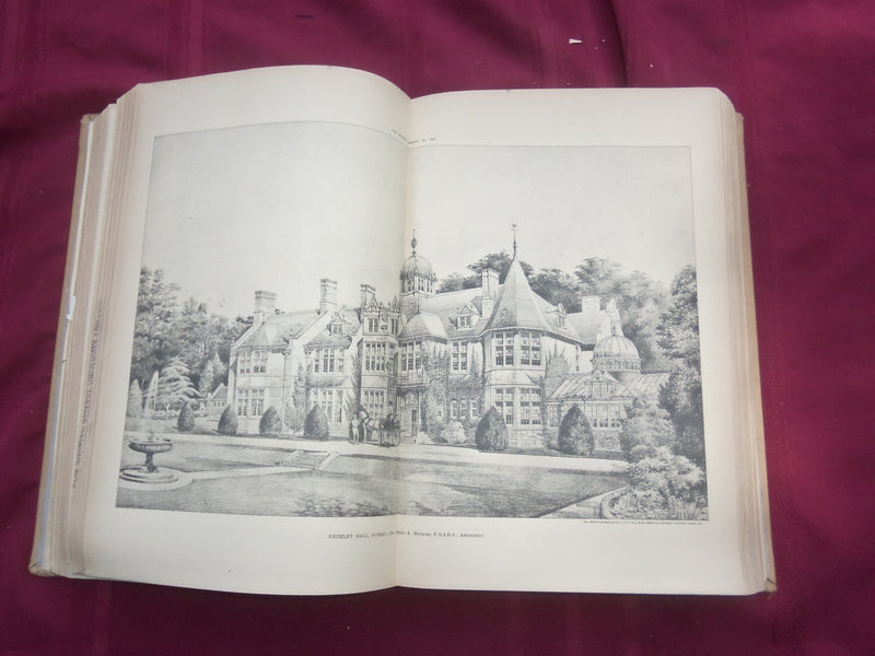 1901 JAN-DEC THE BUILDER U. K. MAGAZINE BOUND VOLUMES - 2 VOLS - FOLD OUTS - C 7