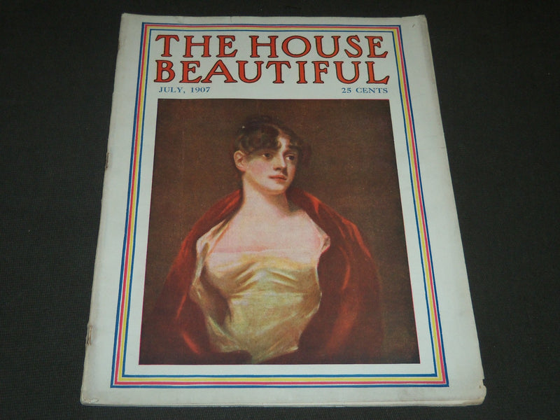 1907 JULY THE HOUSE BEAUTIFUL MAGAZINE - GREAT PHOTOS & ADS - ST 386
