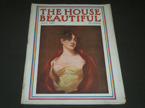 1907 JULY THE HOUSE BEAUTIFUL MAGAZINE - GREAT PHOTOS & ADS - ST 386