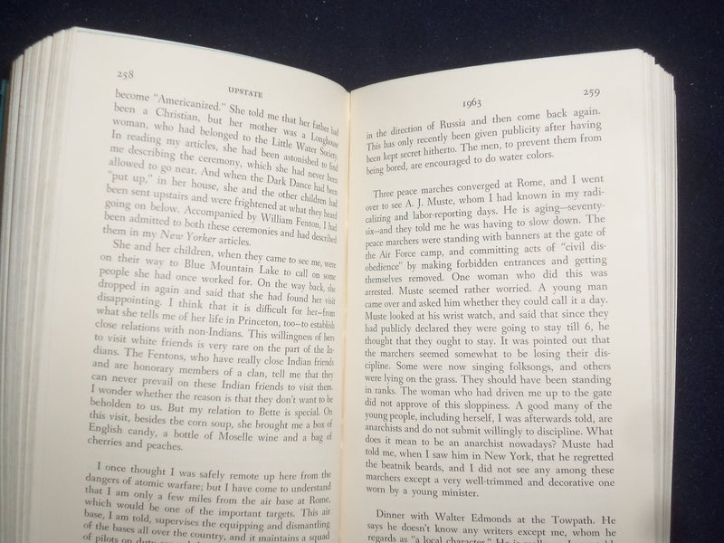 1971 UPSTATE NORTHERN NEW YORK HARDCOVER BOOK BY EDMUND WILSON - KD 8789