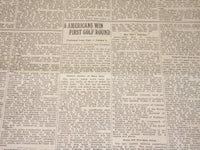 1921 MAY 24 NEW YORK TIMES - 8 AMERICANS WIN FIRST GOLF ROUND - NT 8598