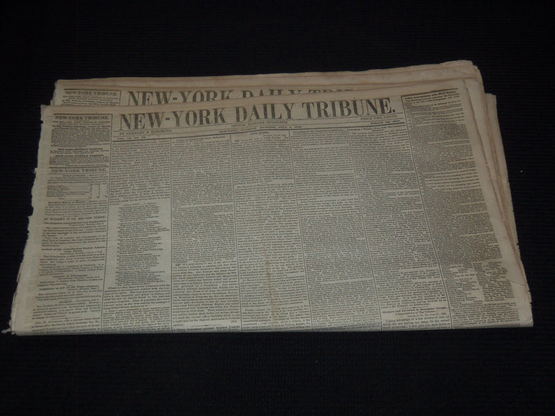 1849 JULY NEW YORK DAILY TRIBUNE NEWSPAPER LOT OF 22 ISSUES - NP 5839C