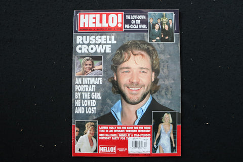 2001 MARCH 27 HELLO! MAGAZINE - RUSSELL CROWE COVER - E 25780