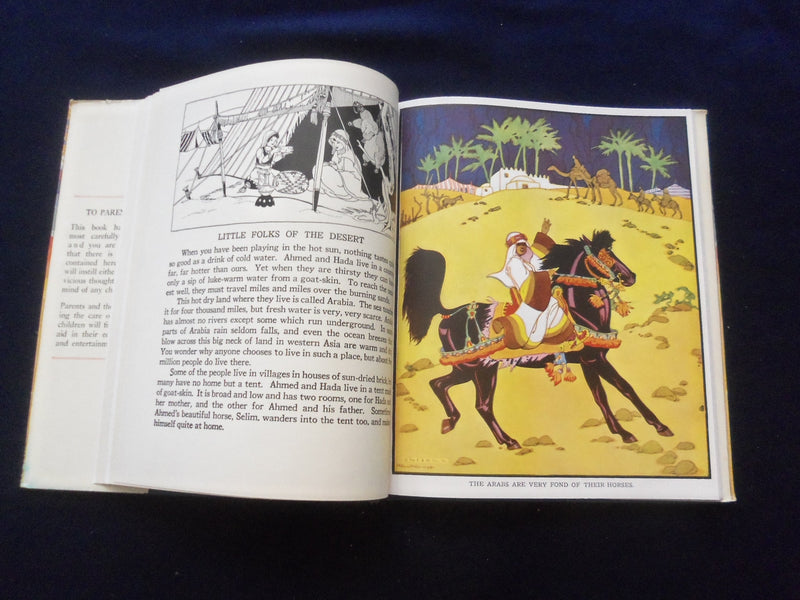 1943 LITTLE FOLKS OF OTHER LANDS HARDCOVER BOOK BY WATTY PIPER - KD 8334