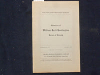 1929 MEMORIES OF WILLIAM REED HINTINGTON SOFTCOVER BOOKLET - K 220