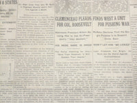 1917 MAY 28 NEW YORK TIMES - CLEMENCEAU PLEADS FOR COL. ROOSEVELT - NT 9145