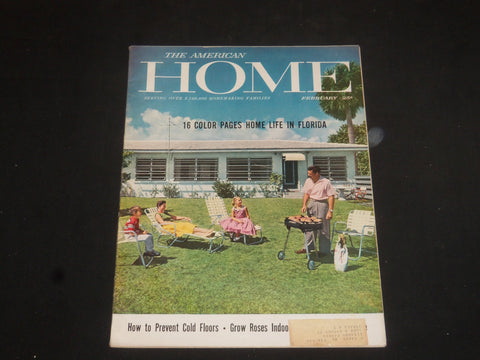 1957 FEBRUARY THE AMERICAN HOME MAGAZINE - NICE COVER, STORIES & PHOTOS- SP 7229