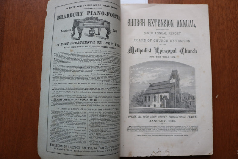 1875 JANUARY CHURCH EXTENSTION ANNUAL - NINTH REPORT - SOFTCOVER BOOK - K 3246