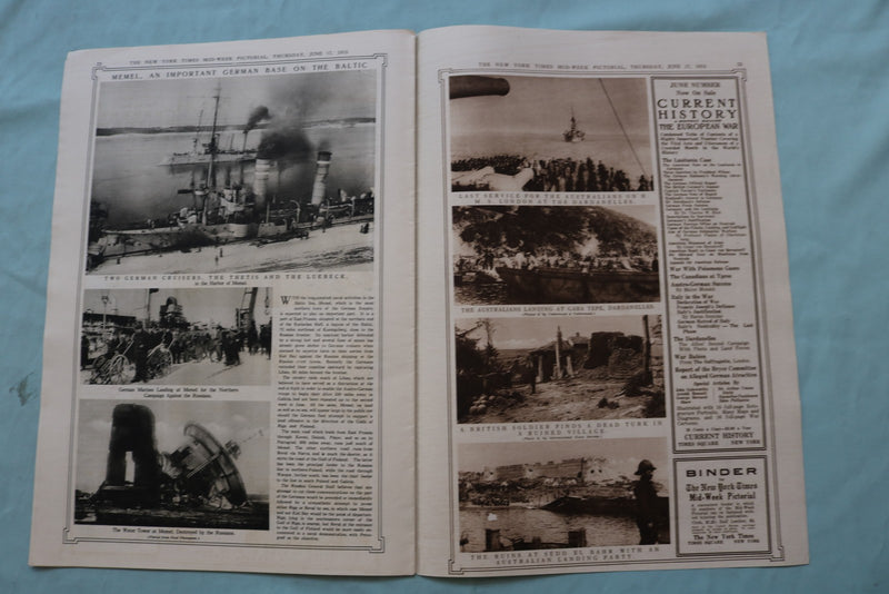 1915 JUNE 17 NEW YORK TIMES MID-WEEK PICTORIAL - KING VICTOR EMMANUEL - NP 9141