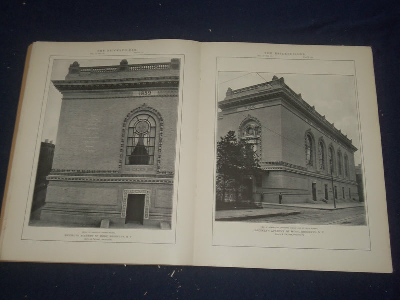 1908 OCTOBER THE BRICKBUILDER MAGAZINE - AN ARCHITECTURAL MONTHLY - ST 258K
