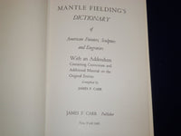 1965 FIELDING'S DICTIONARY OF AMERICAN PAINTERS BOOK BY JAMES F. CARR - KD 2437