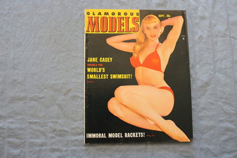 1951 SEPTEMBER GLAMOROUS MODELS MAGAZINE - JANE CASEY COVER - SP 1197L