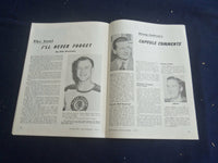 1957 NOVEMBER HOCKEY BLUELINE MAGAZINE - EDDIE LIZENBERGER COVER - ST 267J