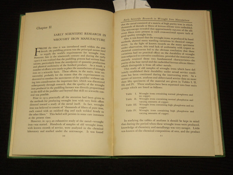 1951 WROUGHT IRON MANUFACTURE BOOK BY JAMES ASTON & STORY - 1ST PRINT - KD 9504