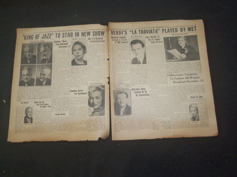 1937 DECEMBER 17 RADIO DIAL MAGAZINE - REX DAVIS COVER - SP 1520R