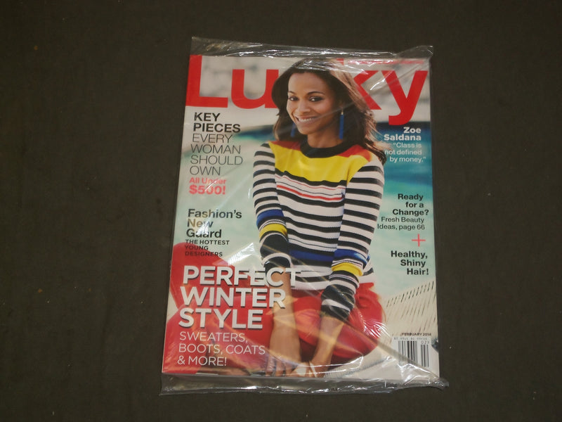 2014 FEBRUARY LUCKY MAGAZINE - ZOE SALDANA COVER - B 3597