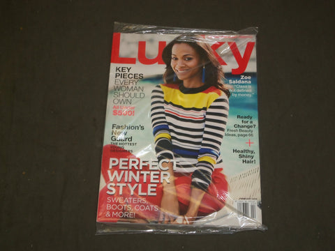 2014 FEBRUARY LUCKY MAGAZINE - ZOE SALDANA COVER - B 3597