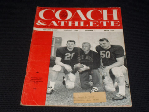 1964 AUGUST COACH & ATHLETE MAGAZINE - ELLIOT DONNELLY & DICK BUTKUS - E 3084